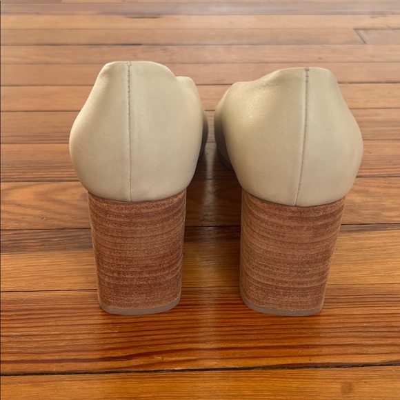 Huma Blanco "The Gabi" Leather Block Heel Pumps Bone/Light Cream - EU Size 40 - Picture 12 of 13